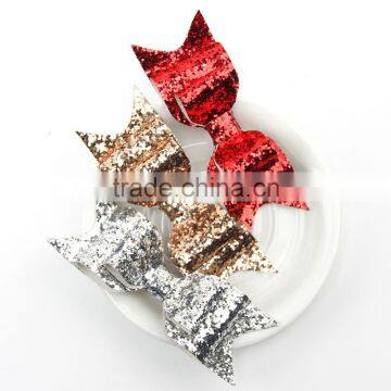 Oversize Glitter Hair Bow Gold Bows photo-2