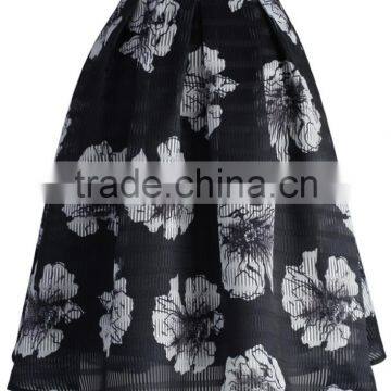 2016 Guangzhou Shandao Hot Selling Summer New Arrivals Casual Knee Length Ruffle A Line Printed Models Girls Skirts photo-5