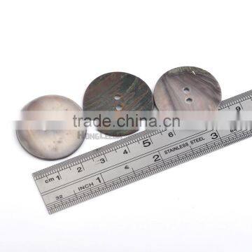 30mm 1.2inch Big Natural Shell Buttons 2-hole Grey Mother of Pearl Buttons Decoration SHELL-003 photo-3