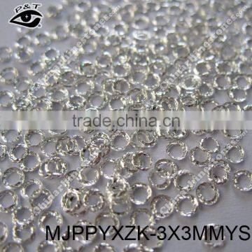 3x3mm Round Hole Studs Silver Nail Studs for Decorations photo-3