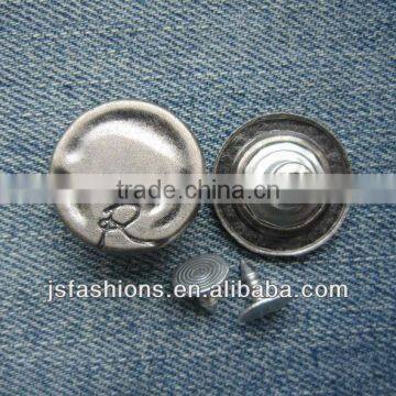 Customized alloy jeans button new style fashion buttons for denim