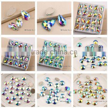 Teardrop Crystal AB Color Sew on Stones for Wedding Clothing photo-3