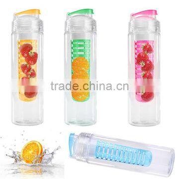 Hot Sale Fashion 760ml Sports Health Fruit Juice Bottle Water Tour Outdoor Sport Cup Bottle Plastic Bottle Four Colors