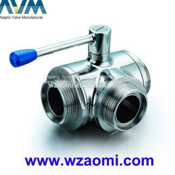 Triplet sanitary ball valve