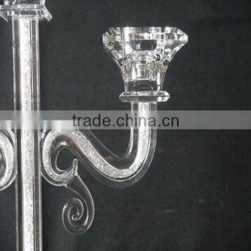 3 Arms Candle Holder,Crystal Candle Holder For Wedding Table Decoration