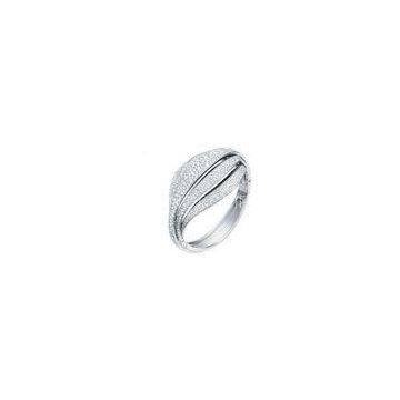 Sterling Silver  Micro Pave Jewelry  Rhodium Plated With AAA Zircon