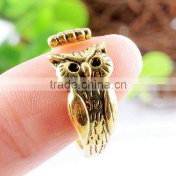 Owl Rings Animal Wrap Rings Silver Plated Jewelry Adjustable Retro Ring Resizable