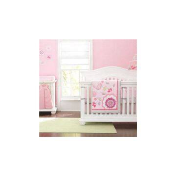 Hapy Bird Infant Baby Girl Crib Cot Bedding Set With Diaper Stacker