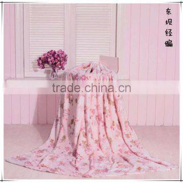 Pink rose flannel blanket