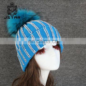Best Choose Beanie Cap Acrylic Pompom Beret Fur Pompoms Hat