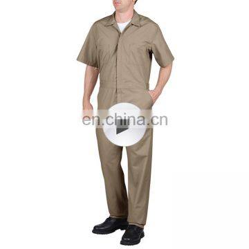 Unisex Gender Safety Short Sleeve Twill Workwear Suit Fatigue Dress