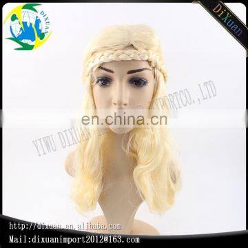 Golden hair Braid wigs European and American girl wigs