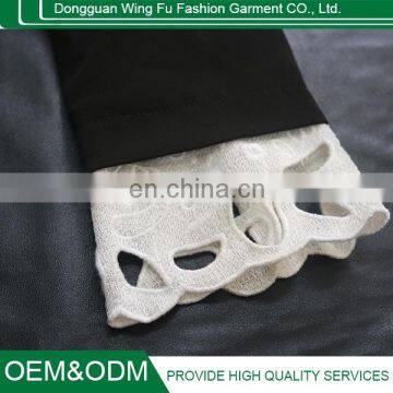 Anti Static OEM lapel Long Sleeve pure black bottoming skirt