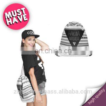 Hakuna matata outdoor colorful fitness stylish soft mesh school custom gym picnic shopping traveling fashion drawstring backpack