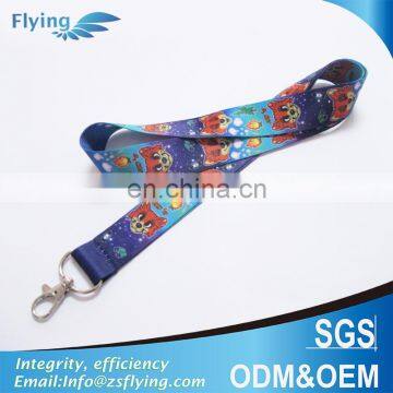 Kawaii cartoon custom design lanyard with metal buckle for events
