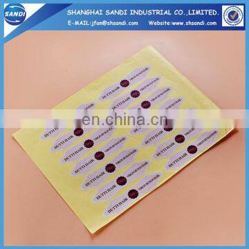 custom adhesive paper printing label