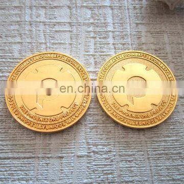 Cheap custom fake gold plating replica souvenir metal coin