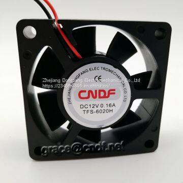 CNDF 60X60X20MM 24v small size dc brushless computer dc cooling fan 24VDC 0.14A 3.36W 4500rpm 15.56cfm cooling fan