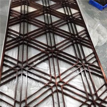 JYFQ0039 China factory stainless steel gold titanium laser cut partition