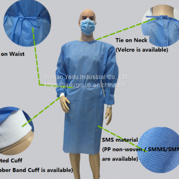 Medical Disposable Non-woven Isolation Gowns With Elastic Band photo-2