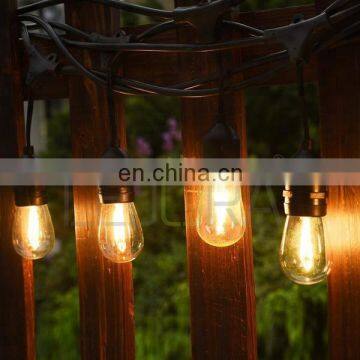 Globe String Lights with S14 G40 G45 Clear Milky RGB LED Bulbs, Pathway light led vintage patio globe string lights