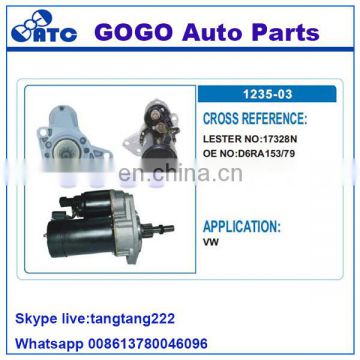 17328N 12v Starter Motor for VW OEM D6RA153/79 12412306700, D6RA55, D6RA75, LRS2451, 12 41 2 306 001, 12412306001, 12 41 2 306 7