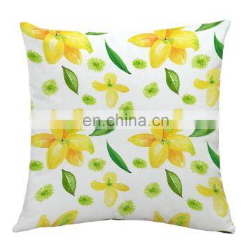 Latest design yellow luxury plush cushion cover