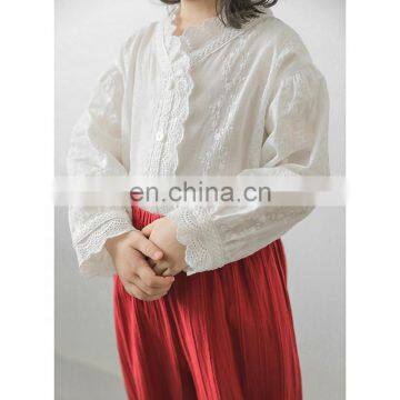 6184 Kids Clothes Spring Latest Fashion Baby Girl Comfortable Embroidered Blouse