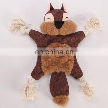 HOT HQPT-013 Manufacturer wholesale OEM bite resistence grey bear dog rope plush toy  1 buyer