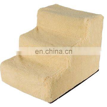 Stable Plastic Multicolor Plush Carrier Portable Foldable Pet Ladder Dog Cat Stairs Steps photo-2