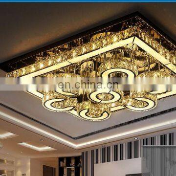 Stainless Steel LED Crystal Lamp, Modern Simple Living Room, Bedroom Ceiling Lamp photo-3