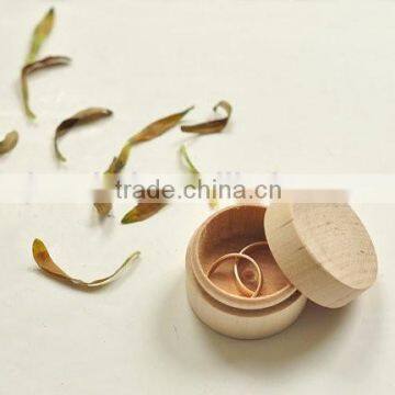 Custom logo and color solid small round wooden gift box accept OEM