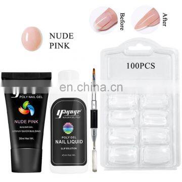 Nail Supplies Art Manufacture Clear Poly-gel Nail Set Kit