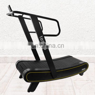 wholesale unpowered curved treadmill and lowest noise self-unpowered treadmill running machine home fitness equipment