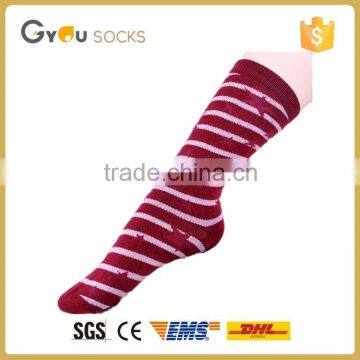 New Design OEM girls colorful cotton tube socks with stripes wholesale