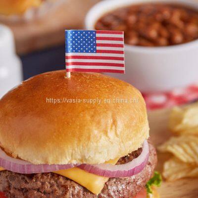 Disposable Party Food Flag Picks, Cake Toothpick Flags With Logo Pack of 144 Pieces photo-2