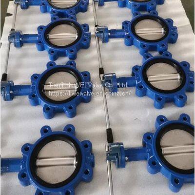 Hanlde Ductile Iron PN16 Lug Type Butterfly Valve
