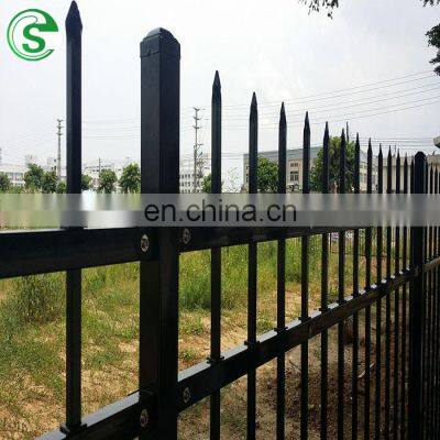 Factory OEM design security pressed picket top steel tubular fence/gate