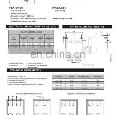 Custom EI30 6V 12V 21V Output Encapsulated Transformer photo-4