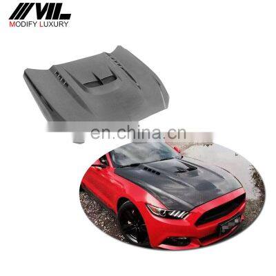 Carbon Fiber Engine Hood for Ford Mustang 15-16