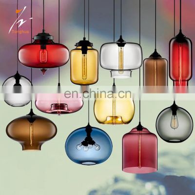 Popular Selling Restaurant Modern Colorful Glass Pendant Light