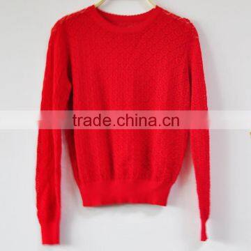 Women Pullover Round Neck Sweater Summer Breathable Sweater for Women