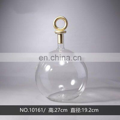 Living Room Vase Modern Home Decor Luxury Clear Flower Creative Bottle Glass Decorative Tableware Full Size photo-4