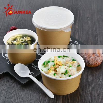 Sunkea Biodegradable Disposable food grade paper soup bowls