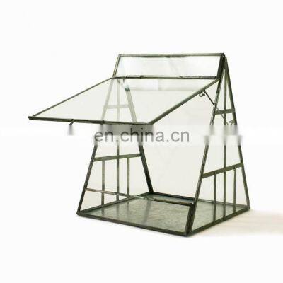 hut shape glass terrarium