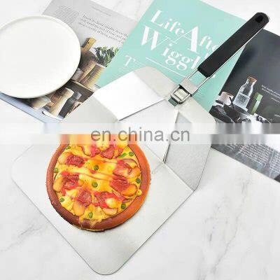 Factory Supply Custom Made Professional Small Steel Long Handle Cake Folding Pizza Shovel photo-2