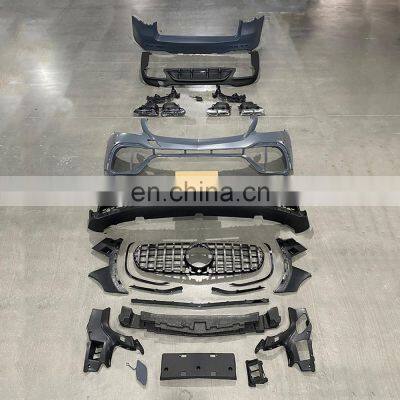 Body kit for Mercedes benz GLC X253 15-19 change to GLC63 AMG model include front bumper assembly with grillep rear bumper