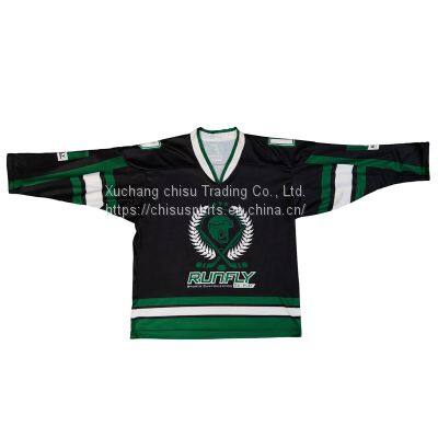 Custom Made Sublimated Ice Hockey Jerseys Youth Size Ice Hockey Jersey v Neck Hockey Jersey Nylon Fabric Custom Team Ice Hockey Jersey For Kids