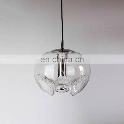 Modern Indoor LED Pendant Light Art Glass Hanging Lamp For Living Room Kitchen Bedroom Nordic Glass Ball Chandelier