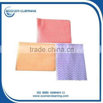 [soonerclean] Nonwoven Wave Line Printed Polyester Fabric for House Cleaning photo-3